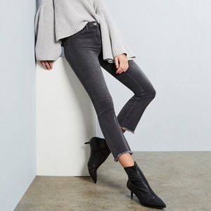 Free People Straight Frayed Hem Crop Jean